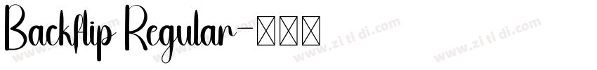 Backflip Regular字体转换